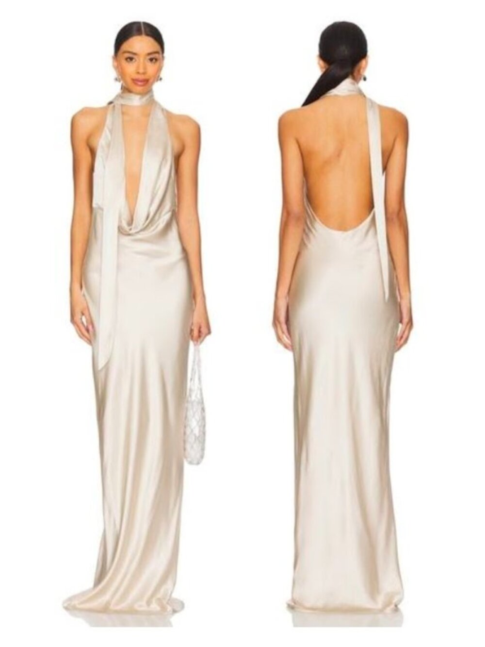 NWT NBD Naila Gown In Champagne Size XXS